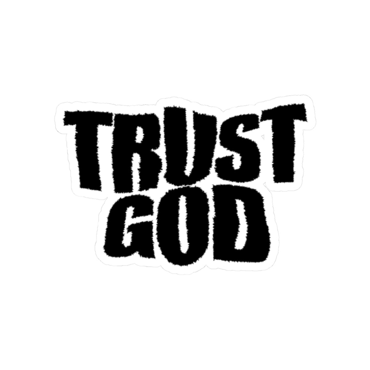 Motivational Kiss-Cut Stickers - 'Trust God' Durable Vinyl